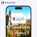Europe (33 countries) eSIM 3~30 days