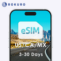 USA & Canda & Mexico eSIM 3~30 days